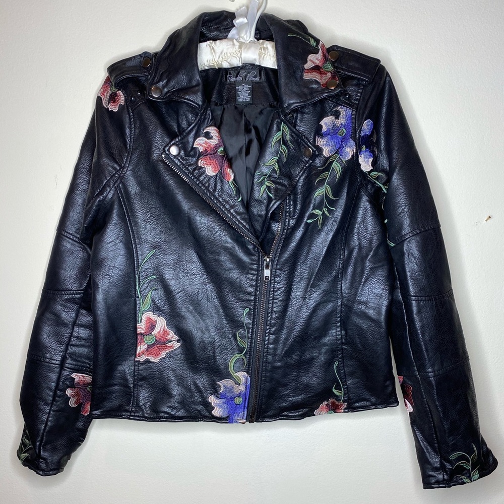 BLACK VEGAN LEATHER JACKET
